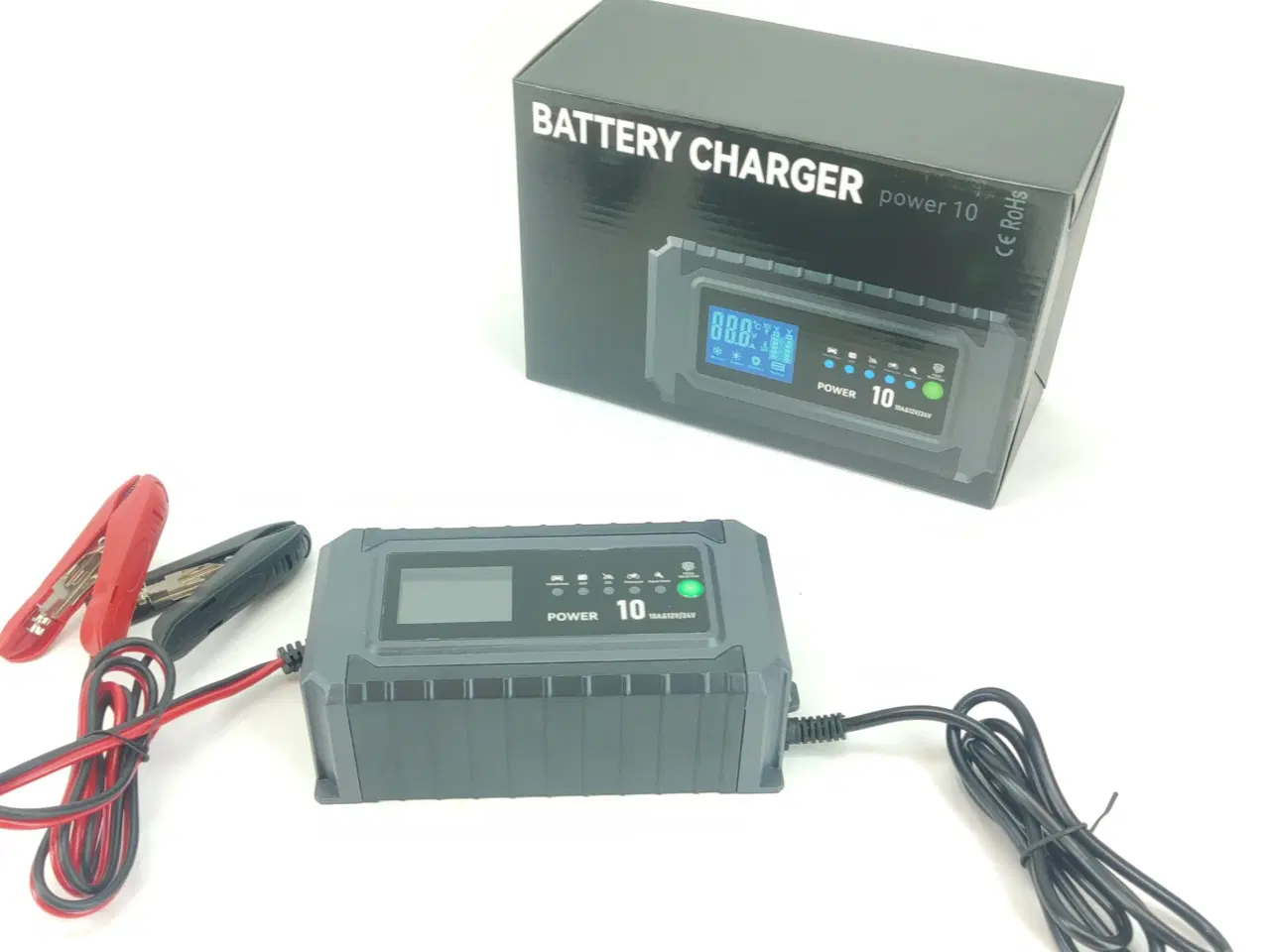 Billede 3 - Batterioplader til Bil, MC, knallert og scooter 12V & 24V op til 10Ampere