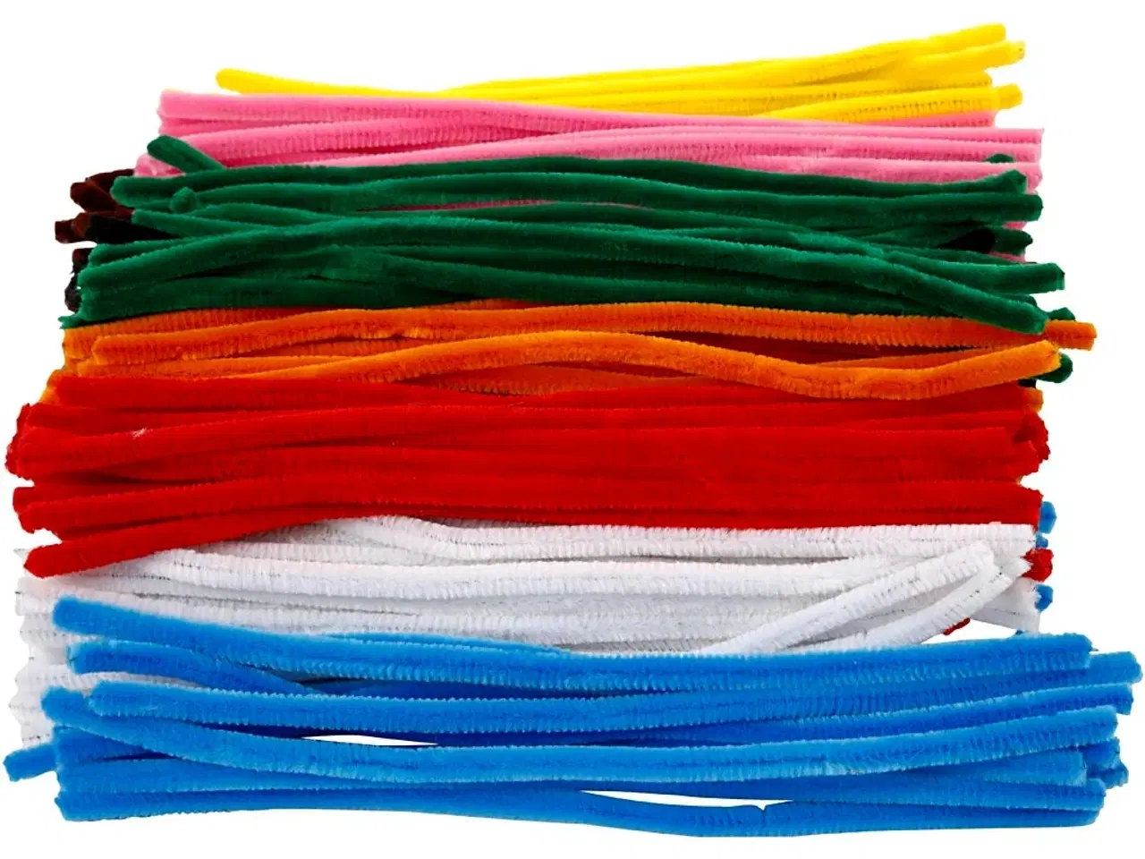 Billede 1 - Chenille, L: 30 cm, tykkelse 9 mm, ass. farver, 200ass./ 1 pk.