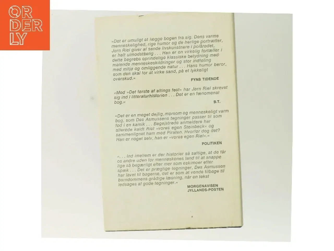 Billede 3 - Det første af altings fest af Jørn Riel (Bog)