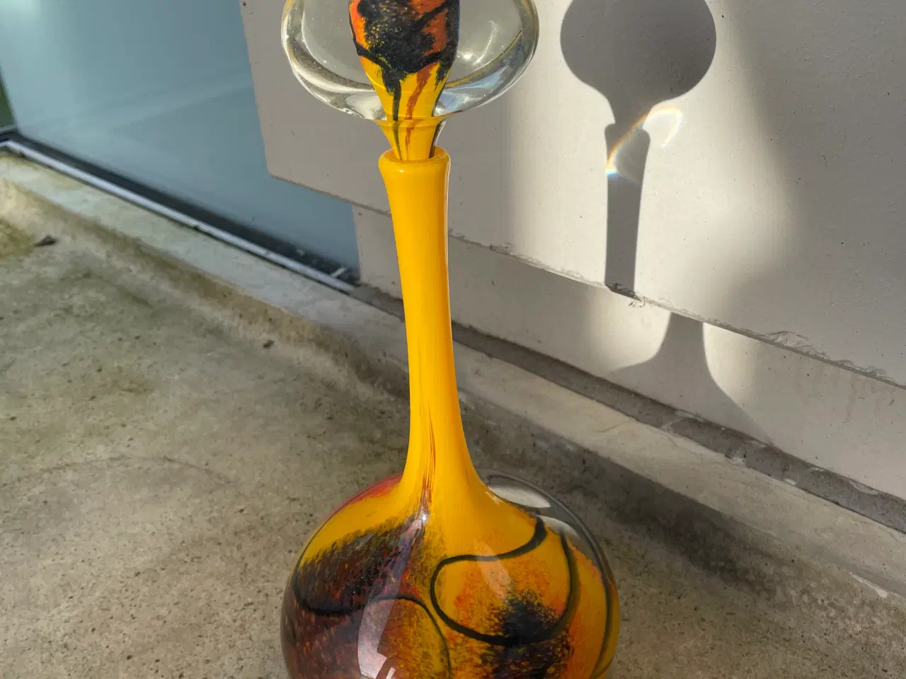 Billede 3 - NEMTONI glas karaffel med bundfarven gul