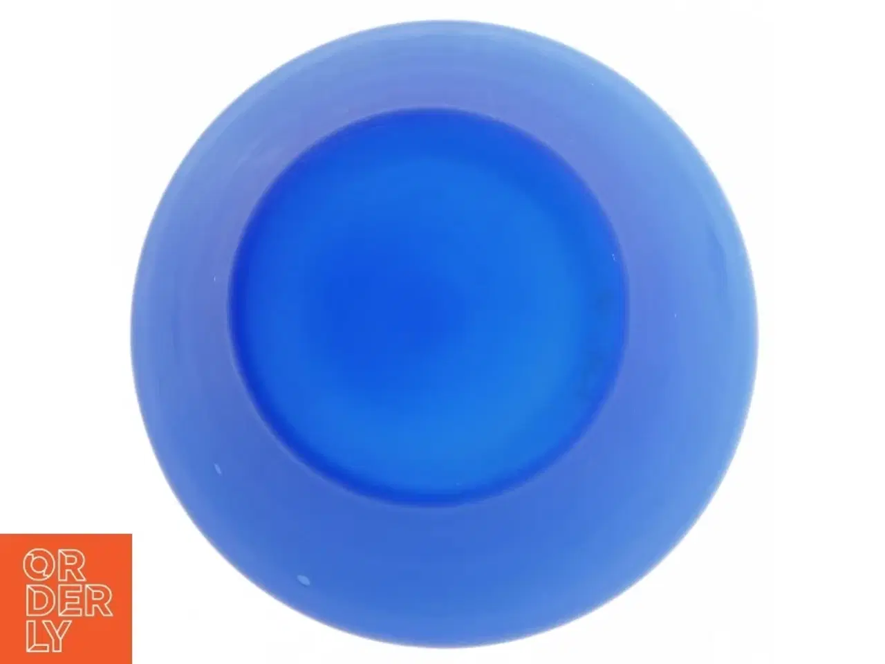 Billede 3 - Blå vase, matteret glas (str. 15,5 x 13 cm)