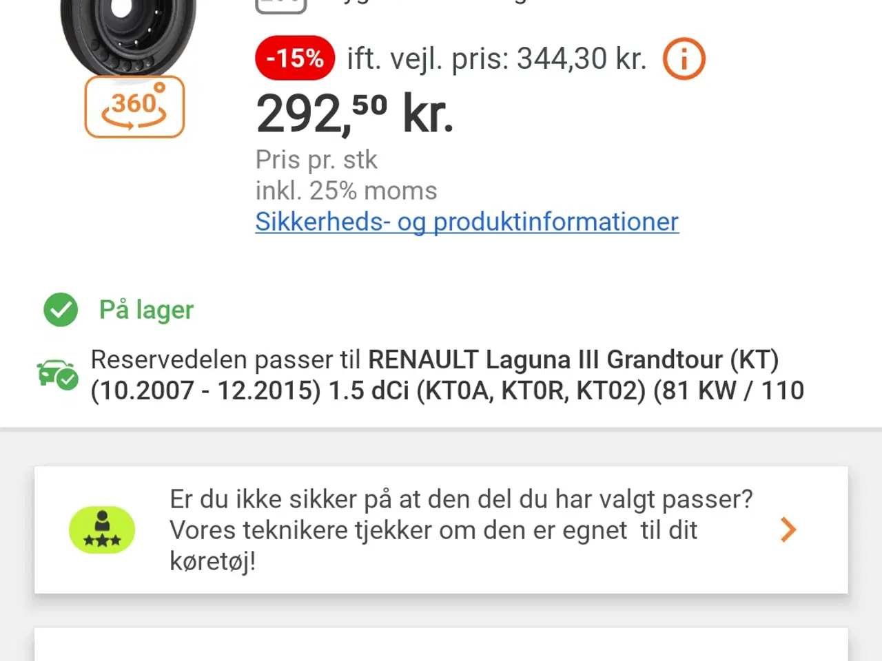 Billede 6 - Remskive til Renault