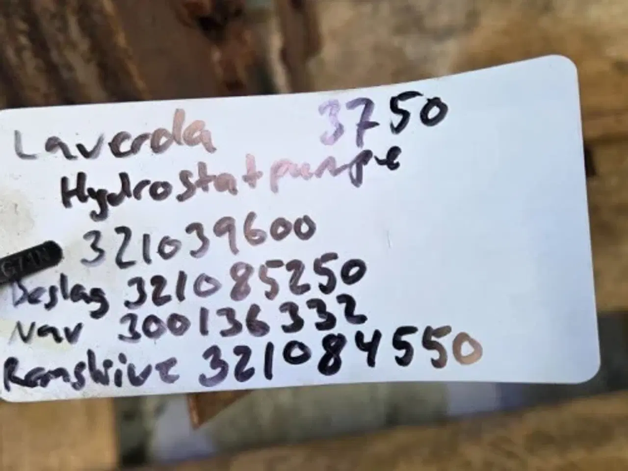 Billede 2 - Laverda 3750 Hydrostatpumpe 321039600