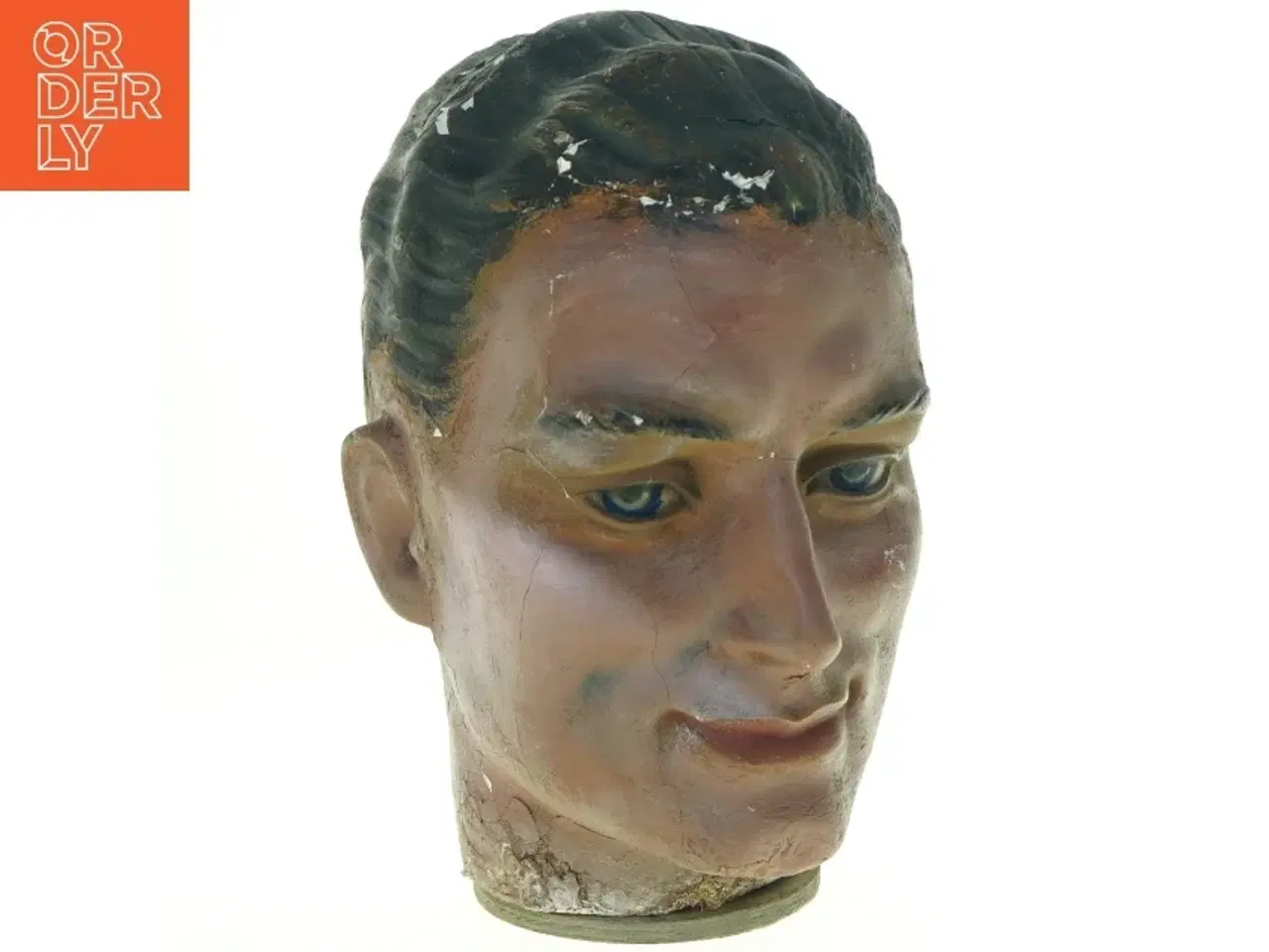 Billede 1 - Vintage mannequin herre hoved fra 1940-50&#39;erne (str. 27 x 21 cm)