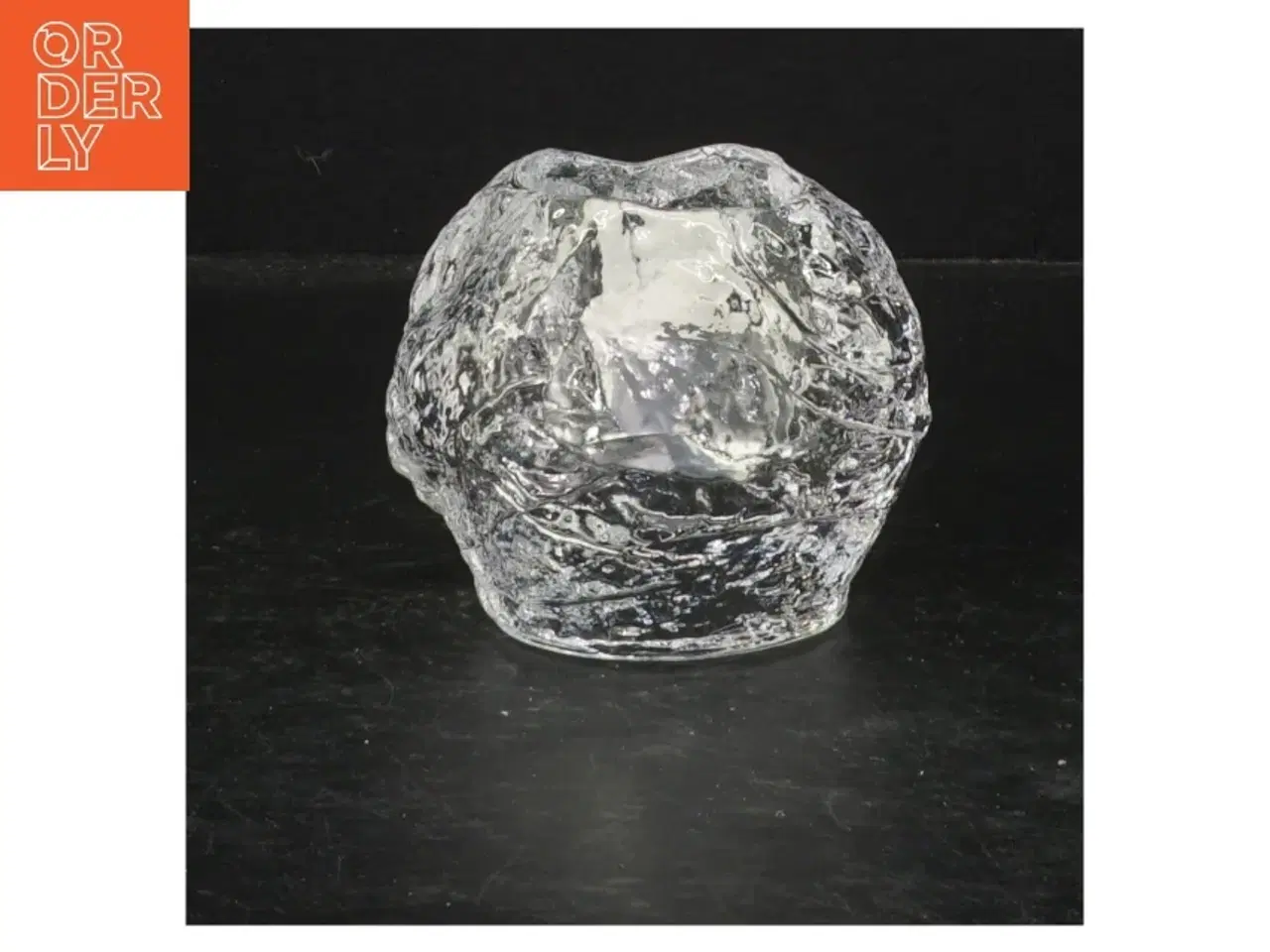 Billede 1 - Stjerneformet lysstage i glas fra Holmegaard (str. 8 cm)