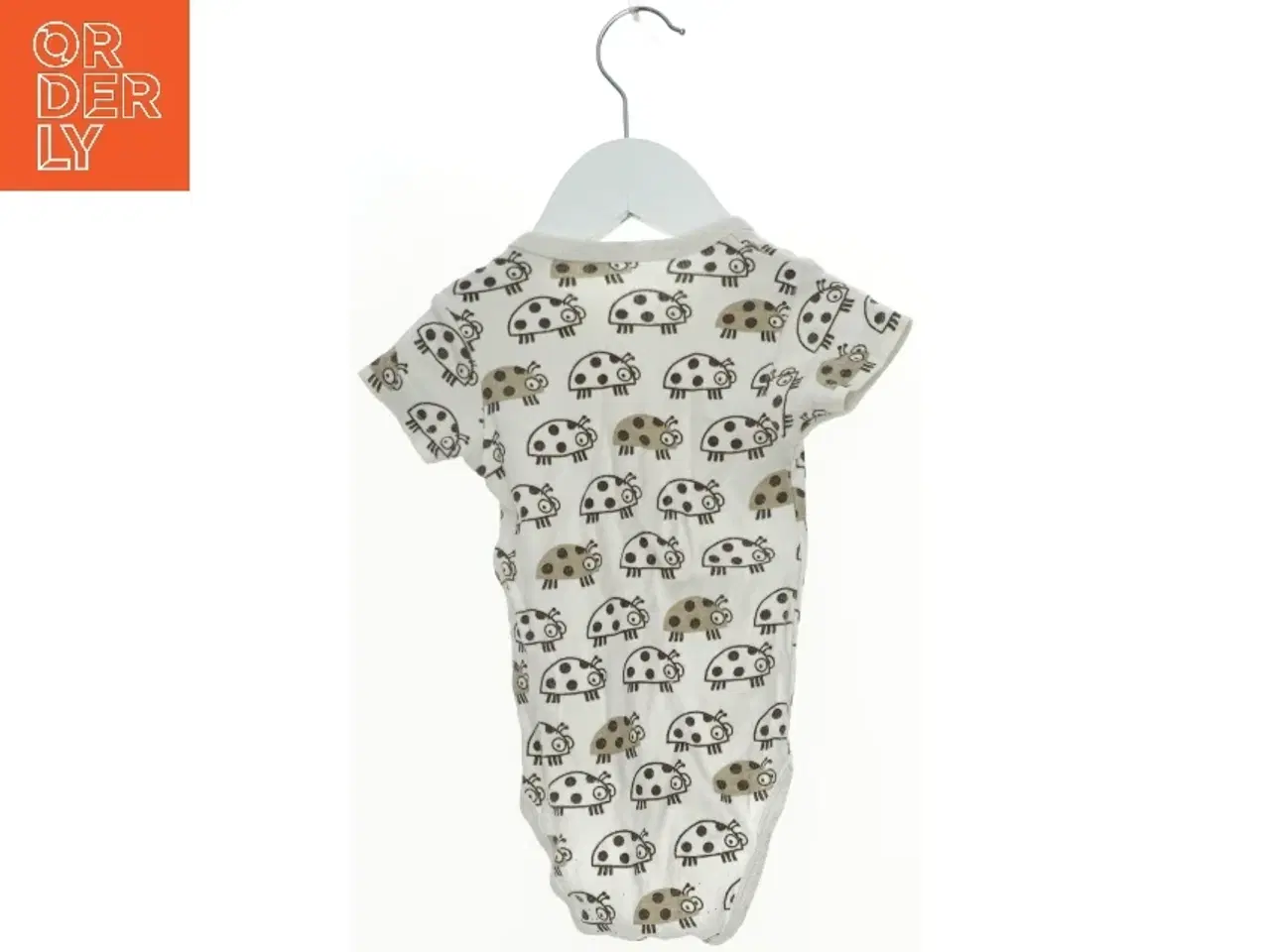 Billede 2 - Kortærmet bodystocking med mariehøneprint (str. 74)