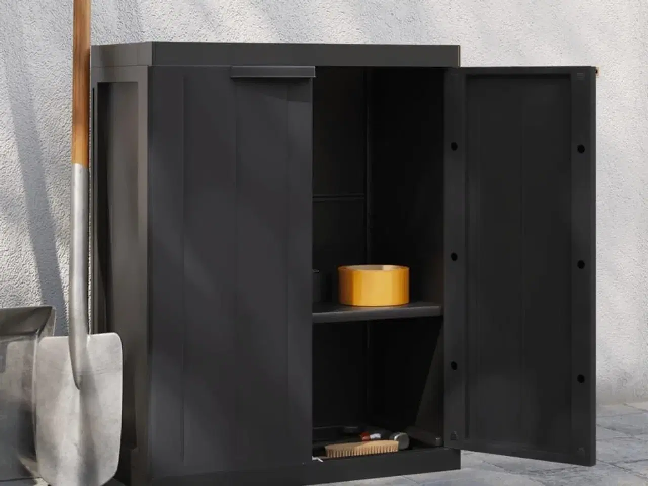 Billede 1 - Haveskab 65x37x85 cm PP sort