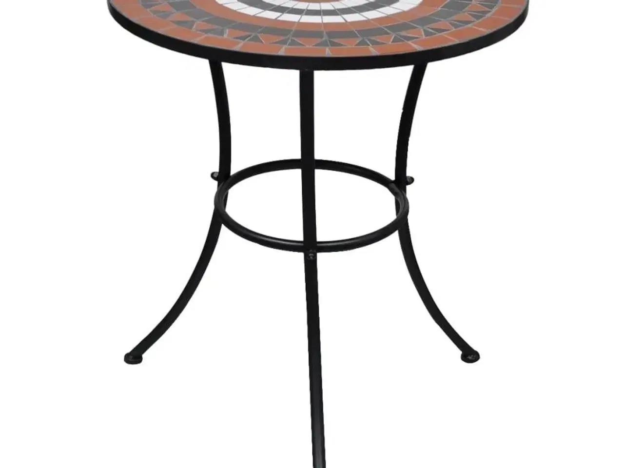 Billede 1 - Bistrobord 60 cm mosaik terracotta og hvid