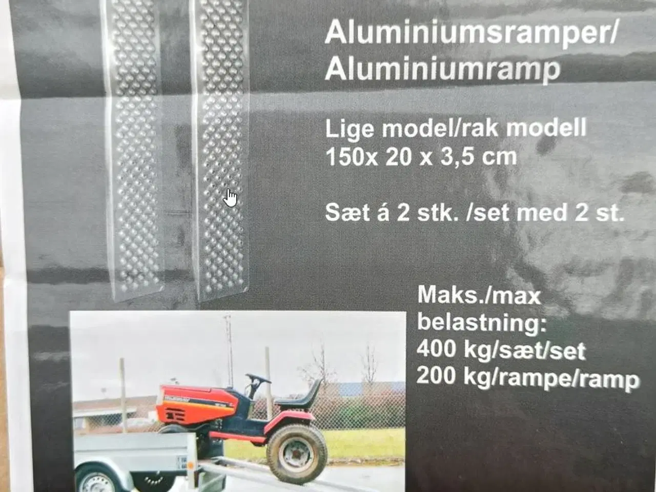 Billede 2 - Alu rammper 2 sæt