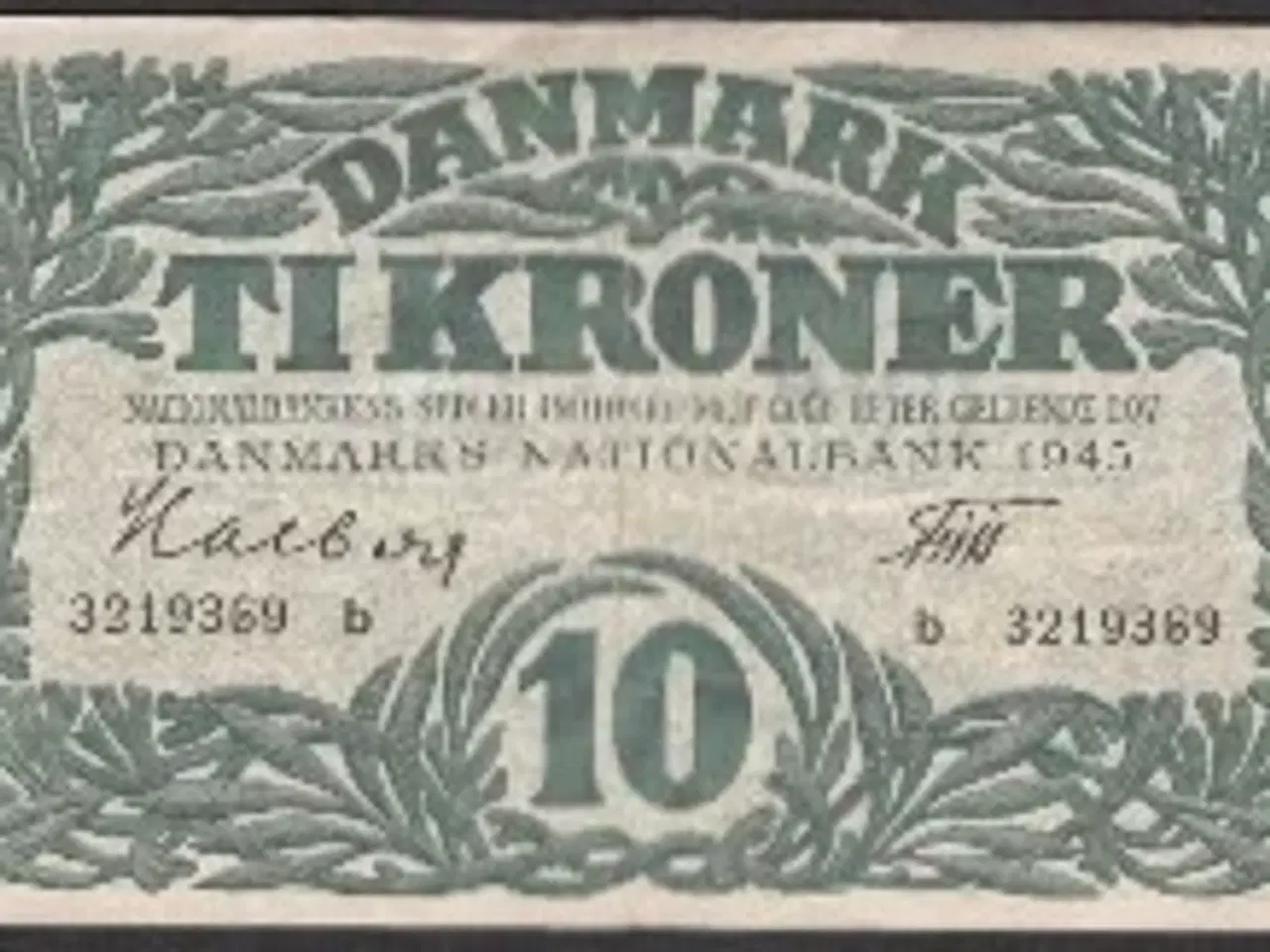 Billede 1 - Danmark 10 Kroner 1945b