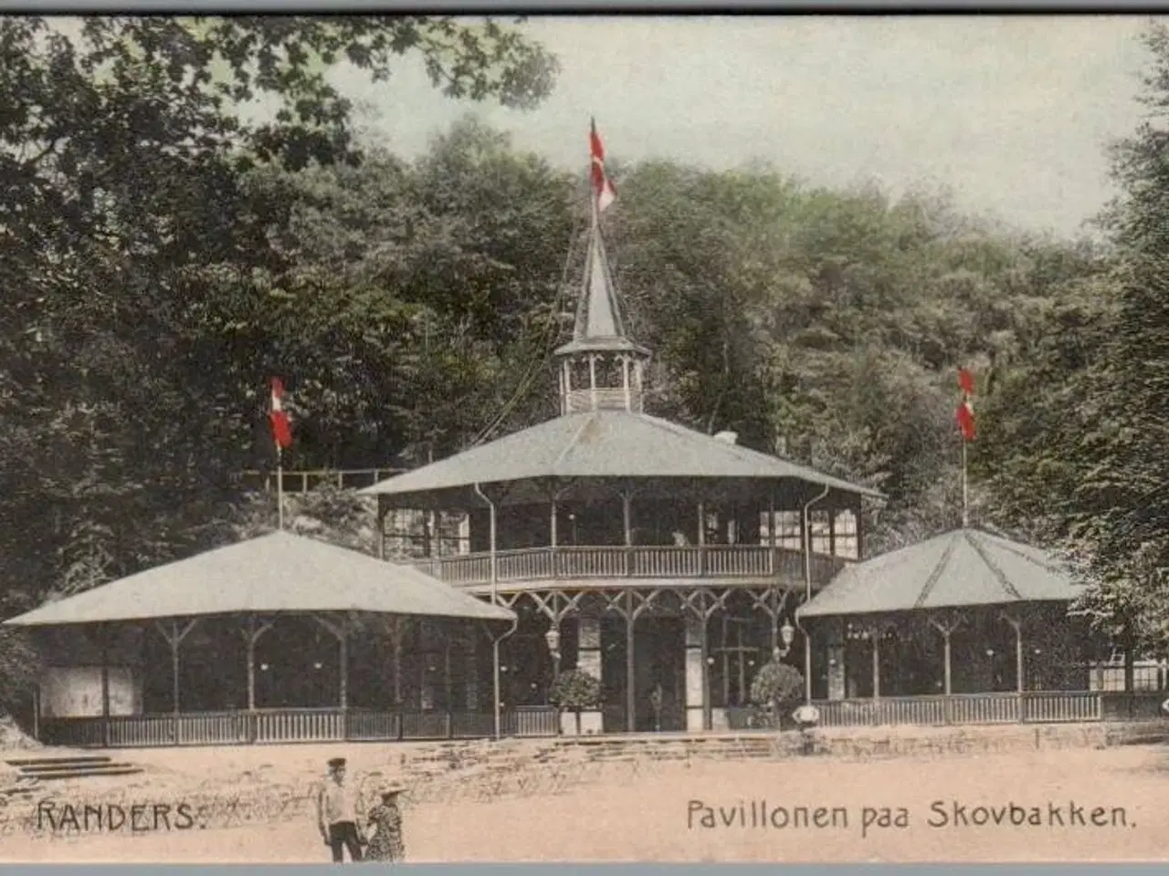 Billede 1 - Randers - Pavillonen paa Skovbakken - Postkort - Ubrugt