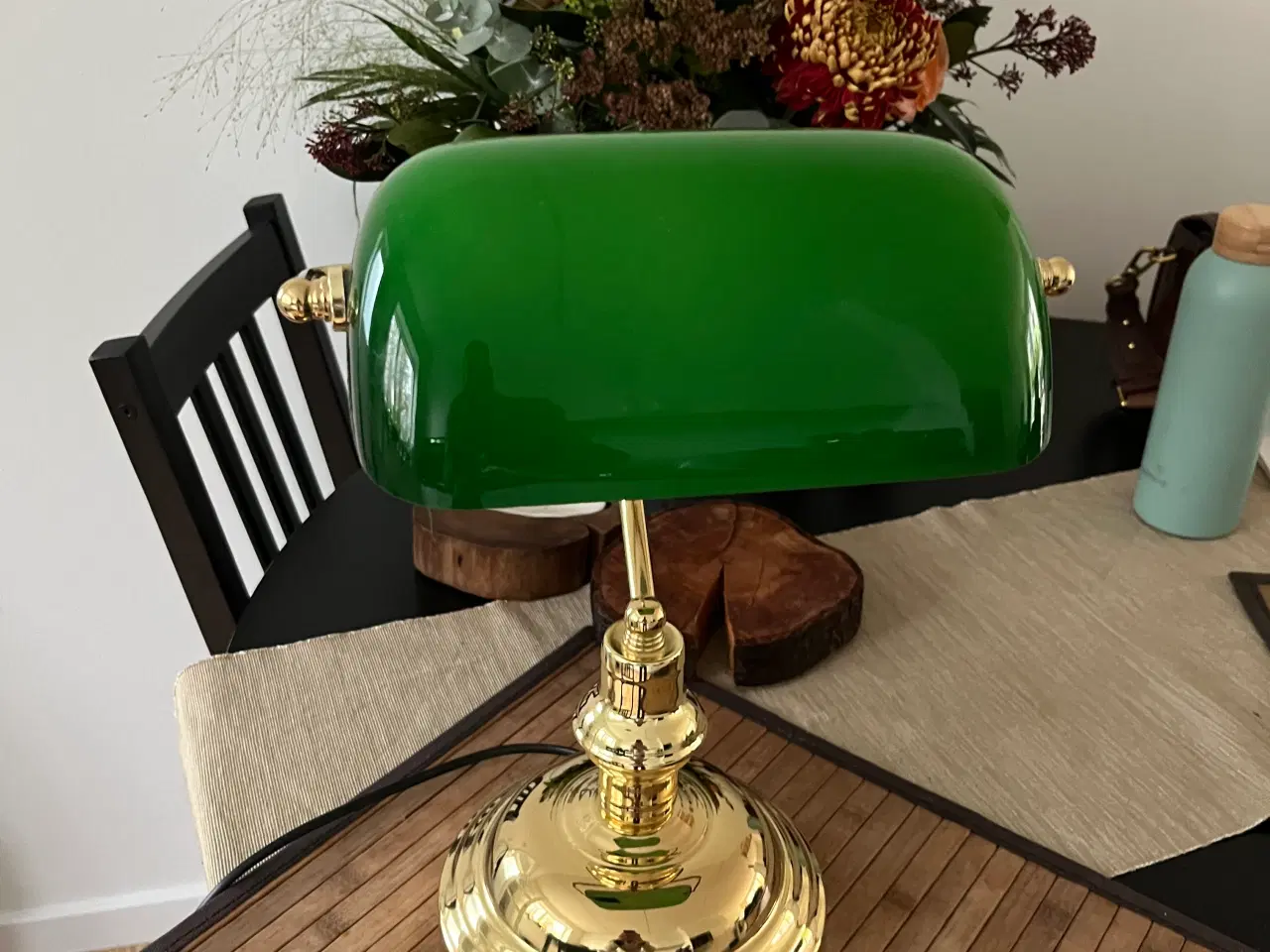 Billede 4 - Lindby skrivebordslampe - banklampe med grøn skærm