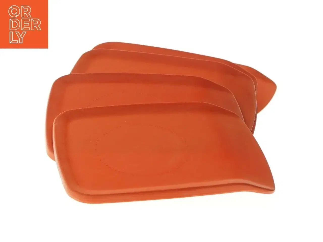 Billede 3 - Sæt med 5 orange plastikskraber (str. 5 stk 16x12 cm)