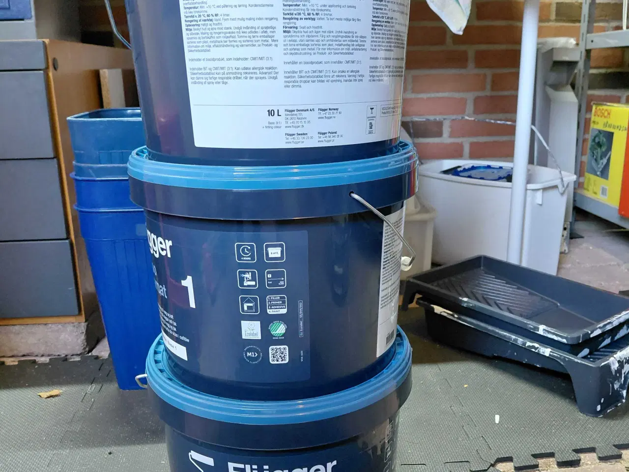 Billede 7 - En bøtte hvid maling i god kvalitet