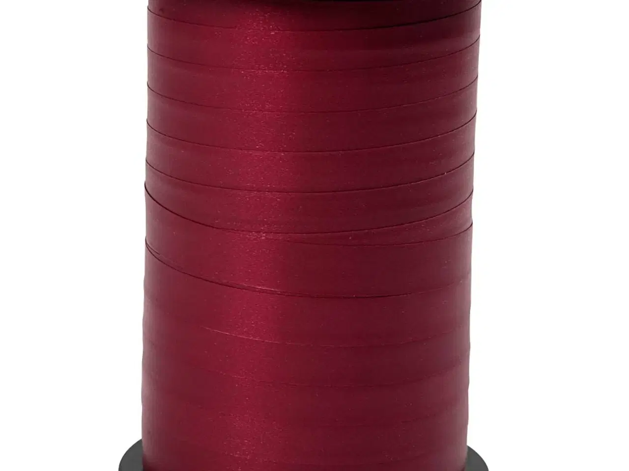 Billede 1 - Matte gavebånd i mørk rød - 10 mm, 250 m rulle