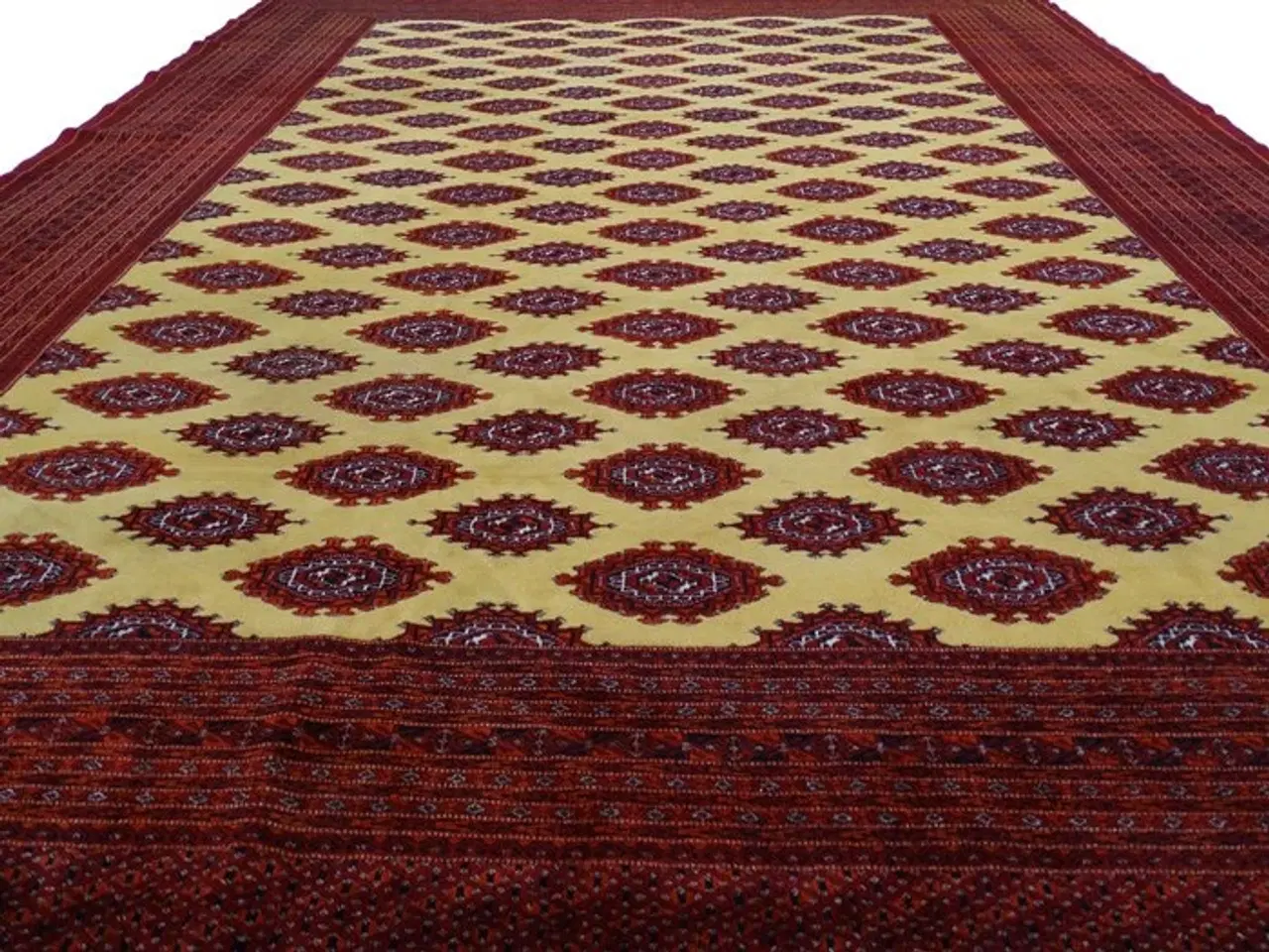 Billede 2 - Pakistansk håndknyttet Buchara tæppe - Certifikat