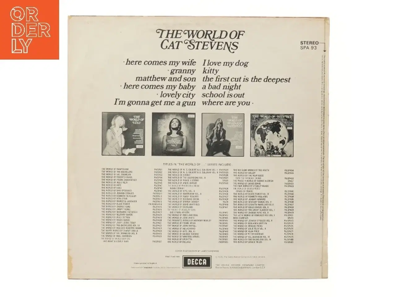 Billede 2 - Vinylplade: The World of Cat Stevens fra Decca