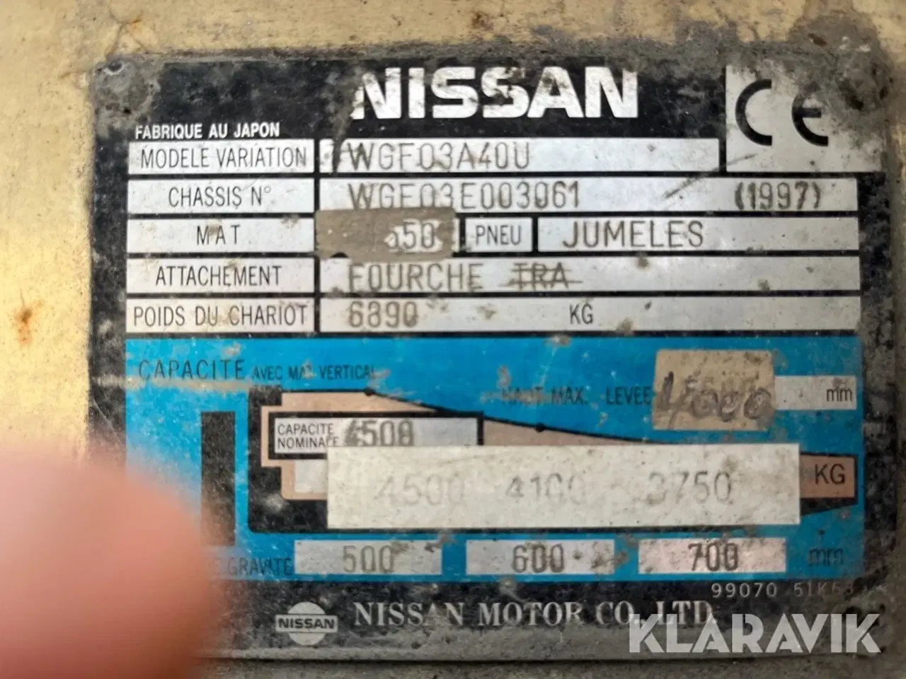 Billede 9 - Gaffeltruck Nissan WGF03A40U