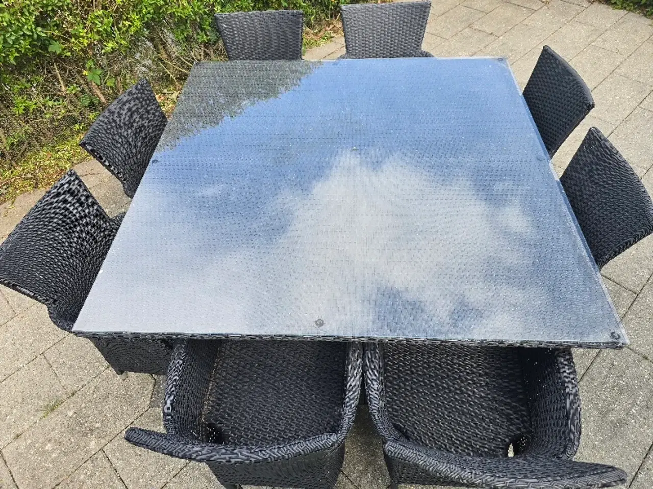 Billede 1 - Polyrattan havemøbelsæt med 8 stole.