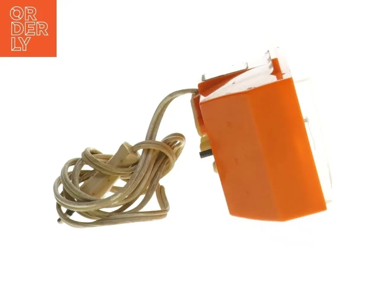 Billede 3 - Vintage orange Vækkeur fra Metamec (str. 14x8x6 cm)