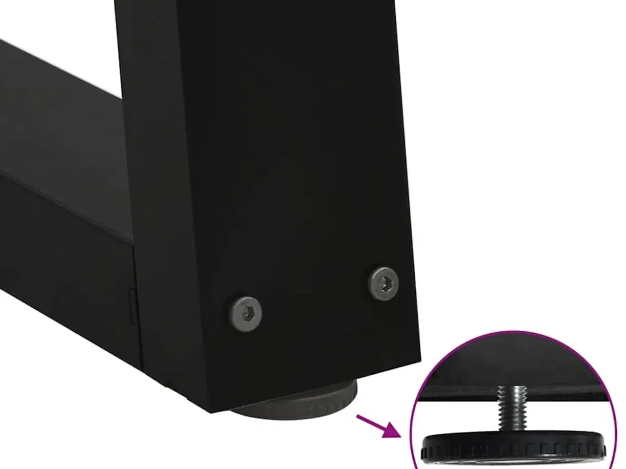 Billede 9 - Spisebordsben V-formet 2 stk. sort 80 x (72-73,3) cm stål