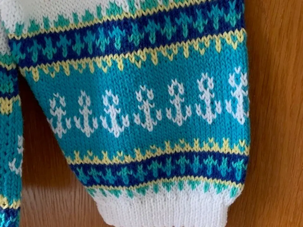 Billede 3 - Cardigan / trøje hjemmestrik, str 42, bomuld/acryl