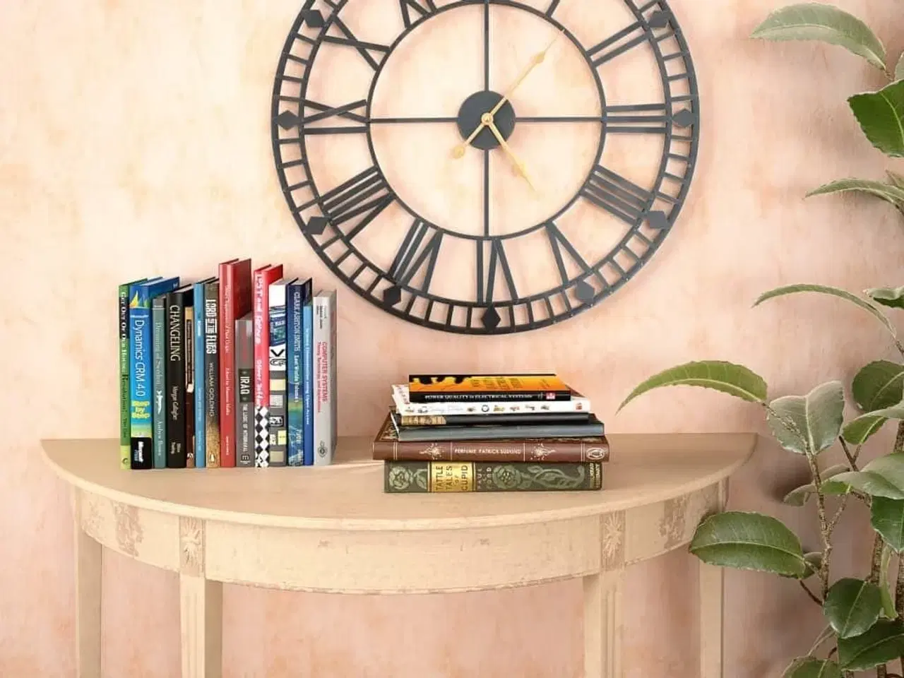 Billede 2 - Vægur i vintagestil med kvarts-urværk metal 60 cm XXL