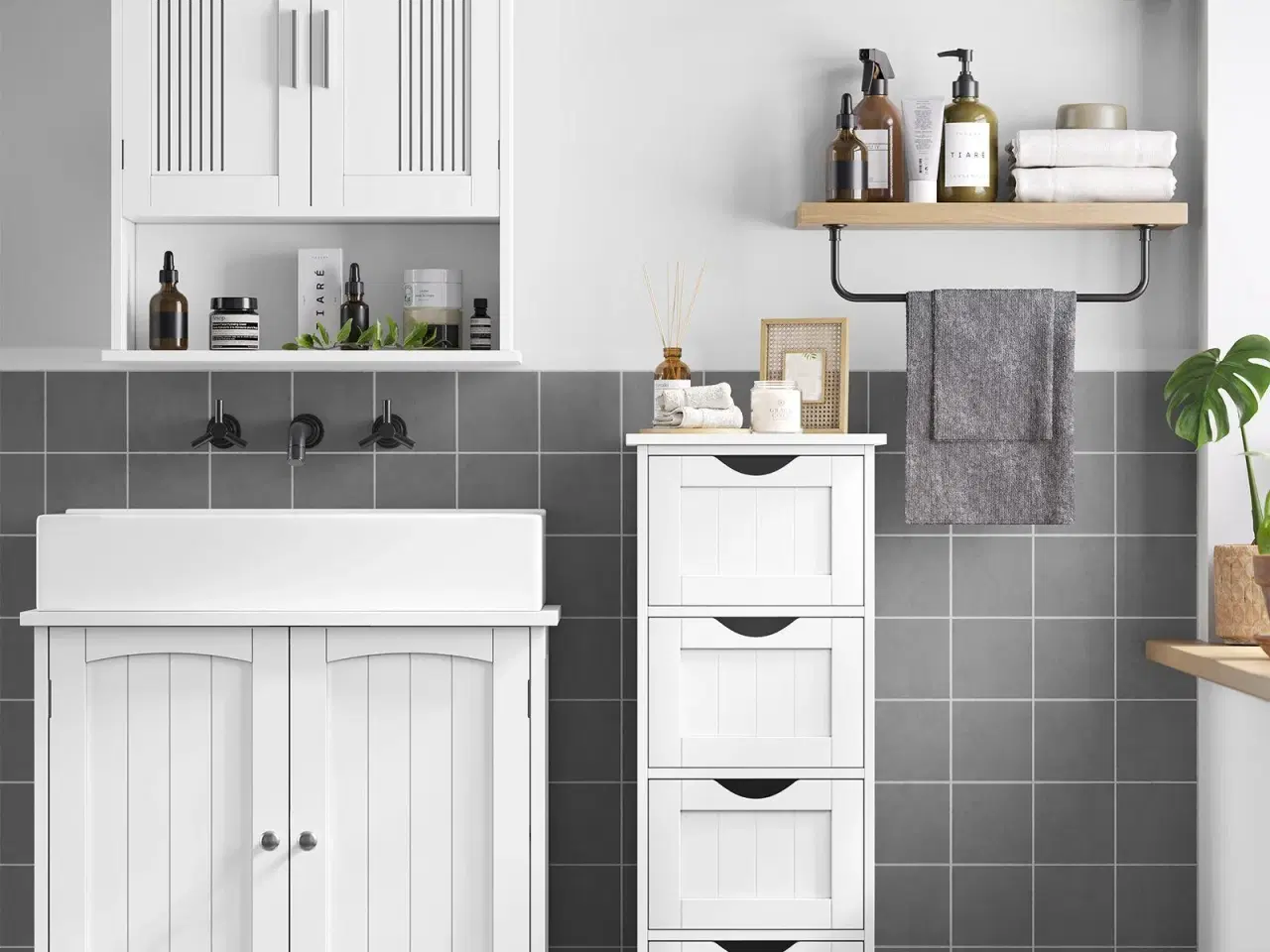 Billede 7 - Opbevaringsskab med skuffer 4 skuffer, 30 × 30 × 82 cm, hvid