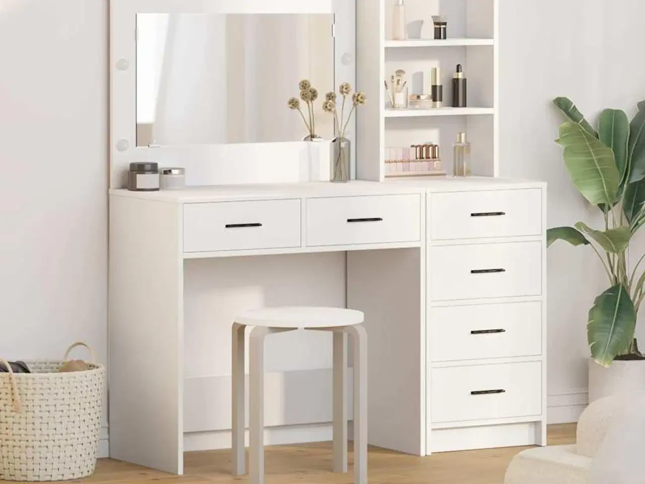 Billede 1 - Klædeskab med skuffe Hvid 78.5 x 41 x 135 cm Konstrueret træ