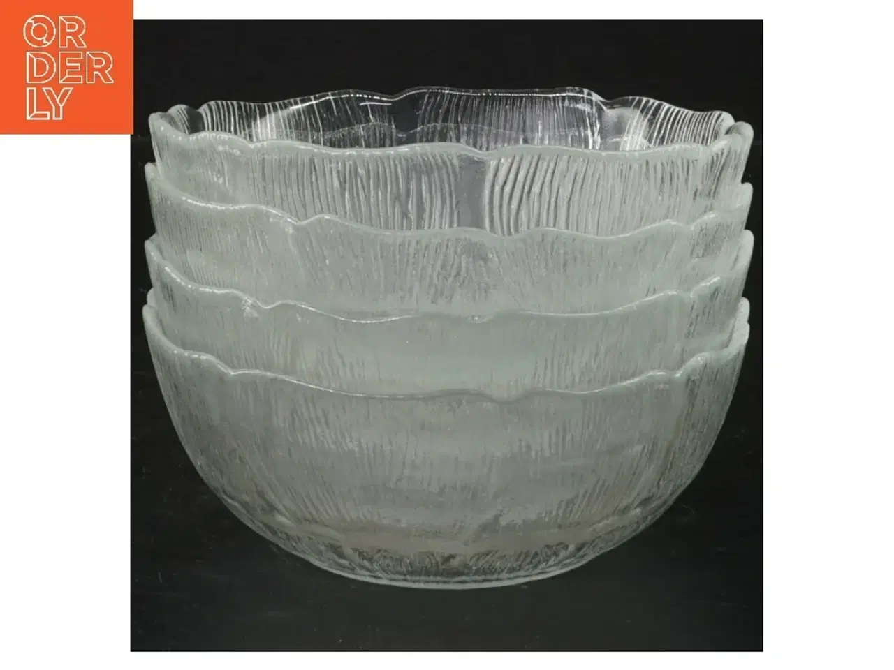 Billede 1 - Sæt med 4 glas skåle (str. 4 styk, ø 12,5 cm)