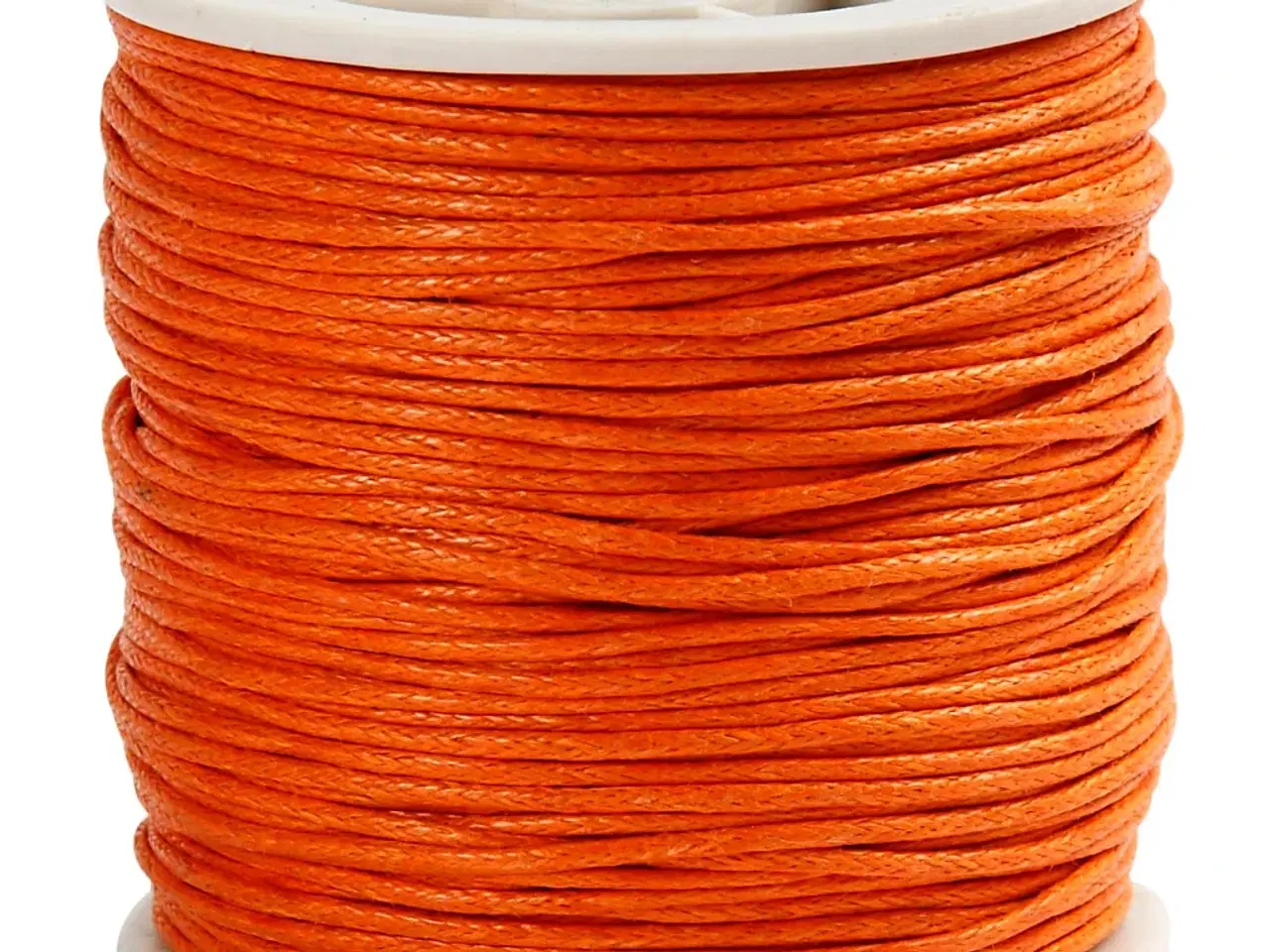 Billede 1 - Voksbelagt bomuldssnor 1 mm - Orange, 40 m