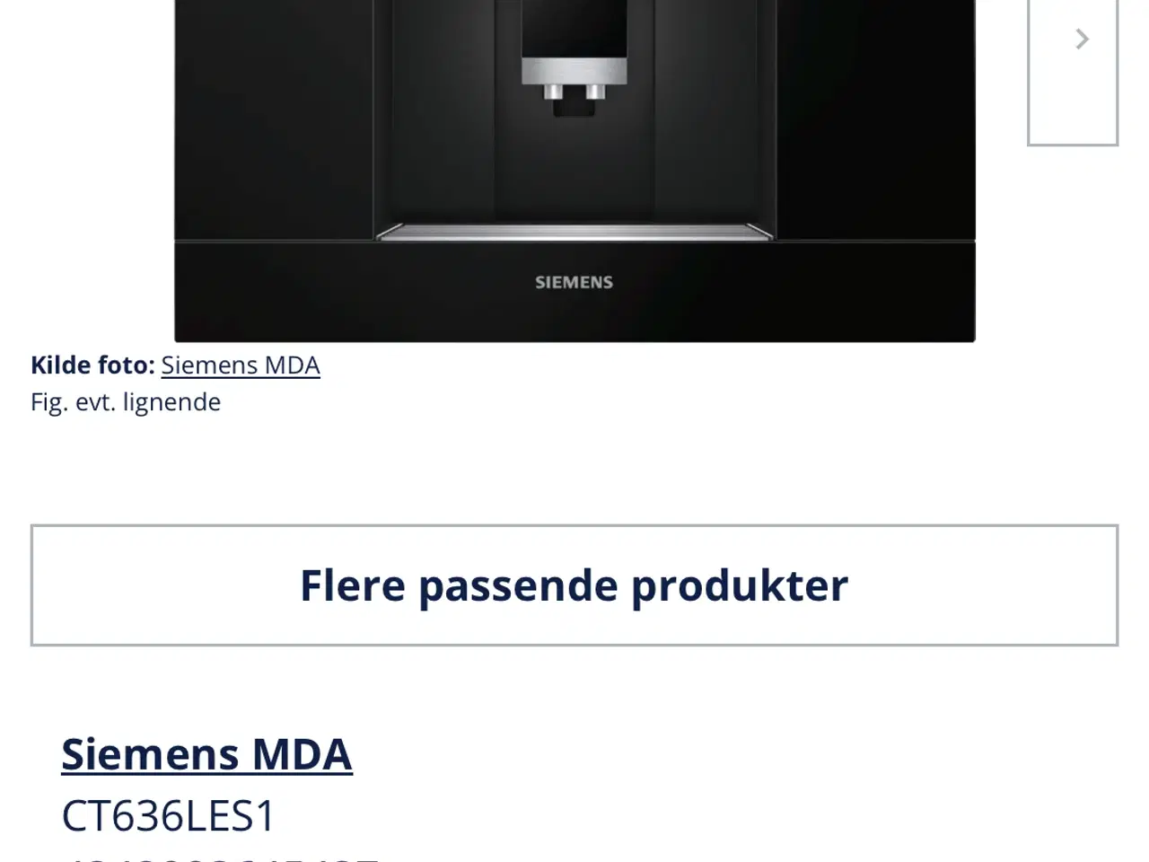 Billede 4 - SIEMENS inbygning kaffemaskine 