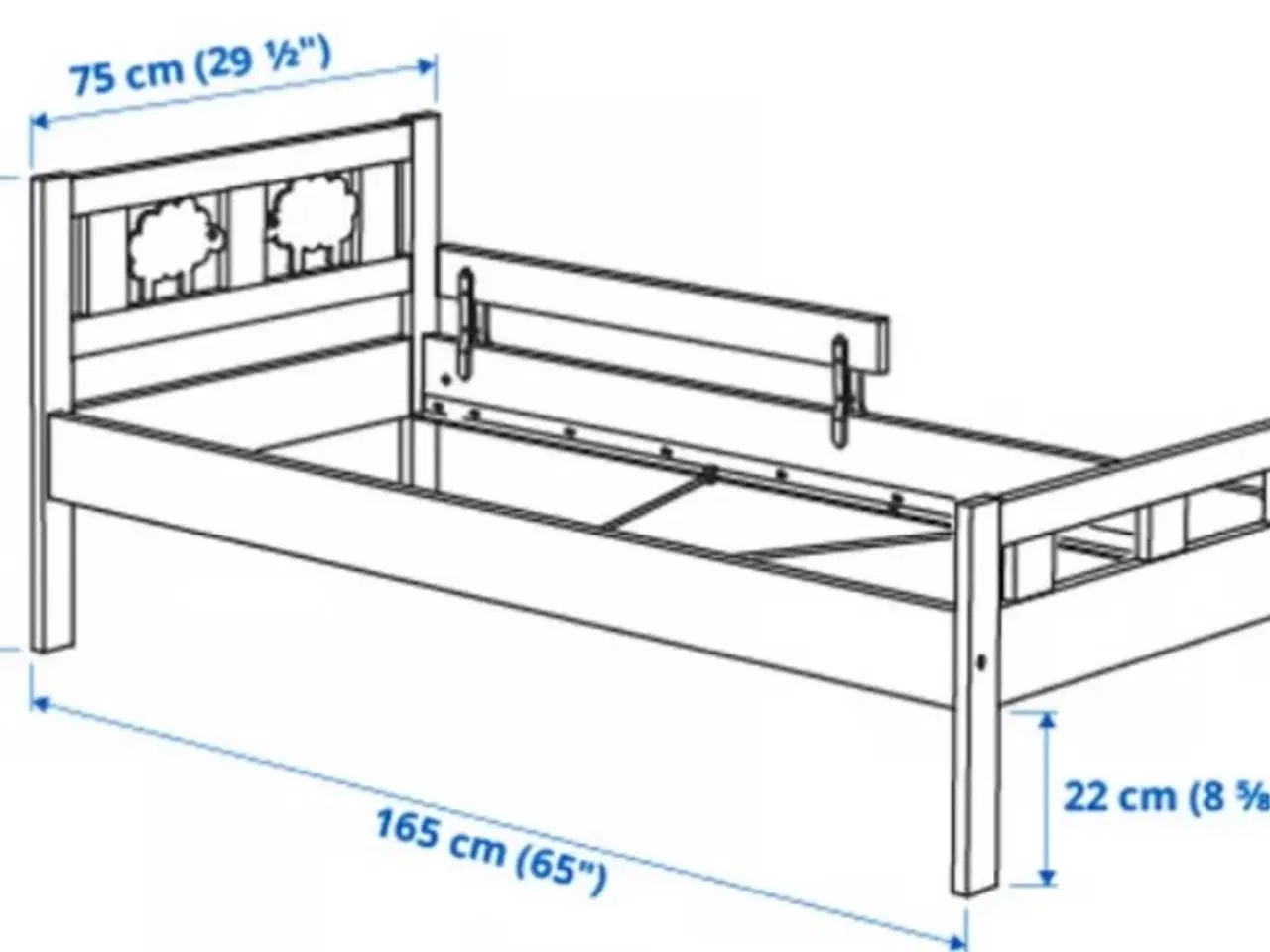 Billede 3 - Juniorseng med madras - næsten ikke brugt