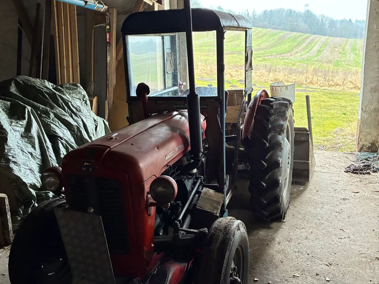 Billede 5 - Massey Ferguson traktor m. skovl, vogn, plov og ha
