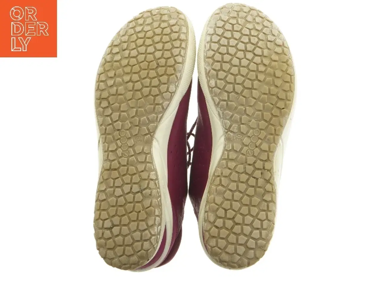 Billede 3 - Brugte bordeauxrøde lædersko fra Ecco (str. 39)