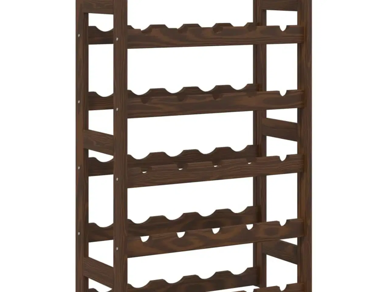 Billede 2 - Vinreol til 30 flasker massivt fyrretræ brun