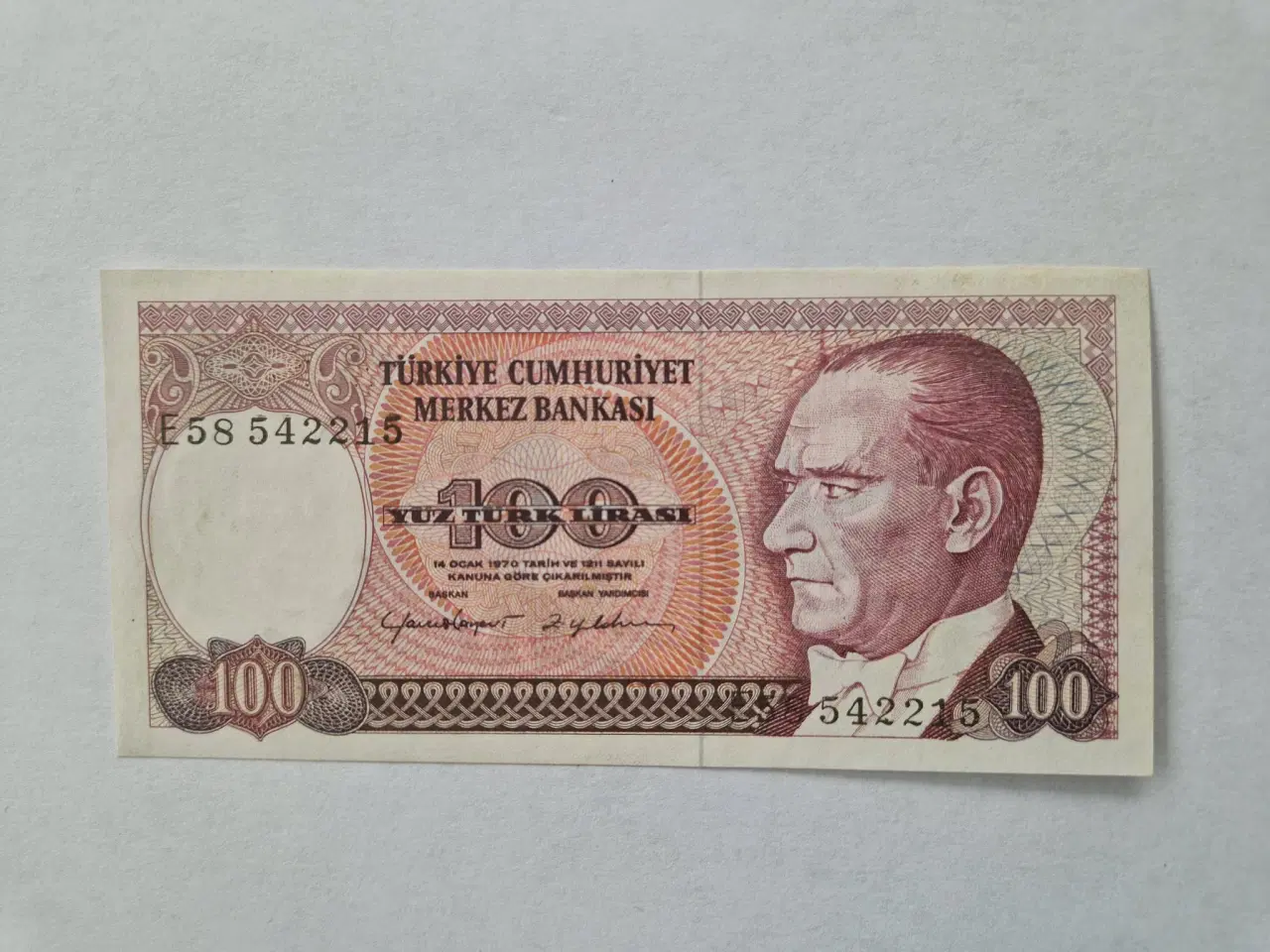 Billede 1 - 100 Lira 1970 Turkey