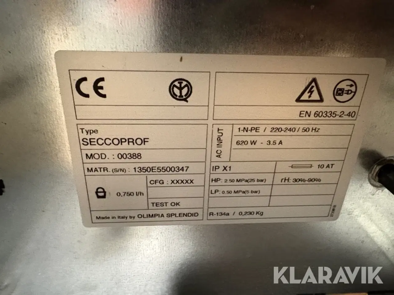 Billede 7 - Affugter Olimpia Splendid Seccoprof