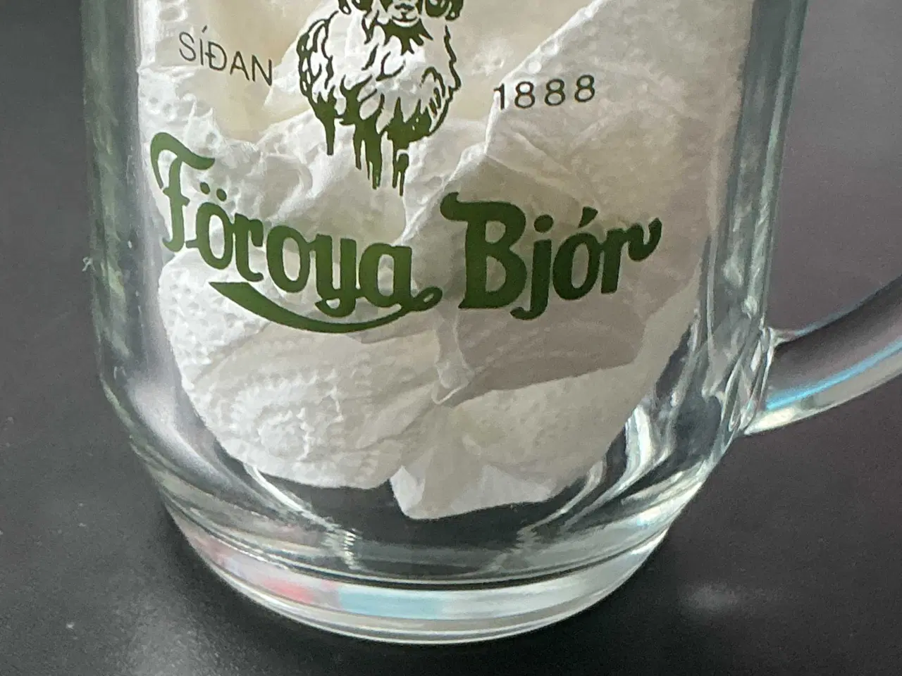 Billede 4 - Vintage Föroya Bjór ølglas 
