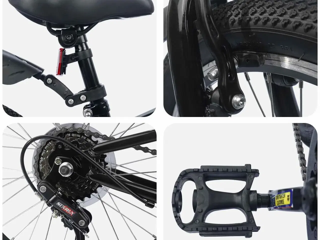 Billede 4 - Børnecykel 20 tommer 6-Speed til børn i alderen 6-11 år Sort