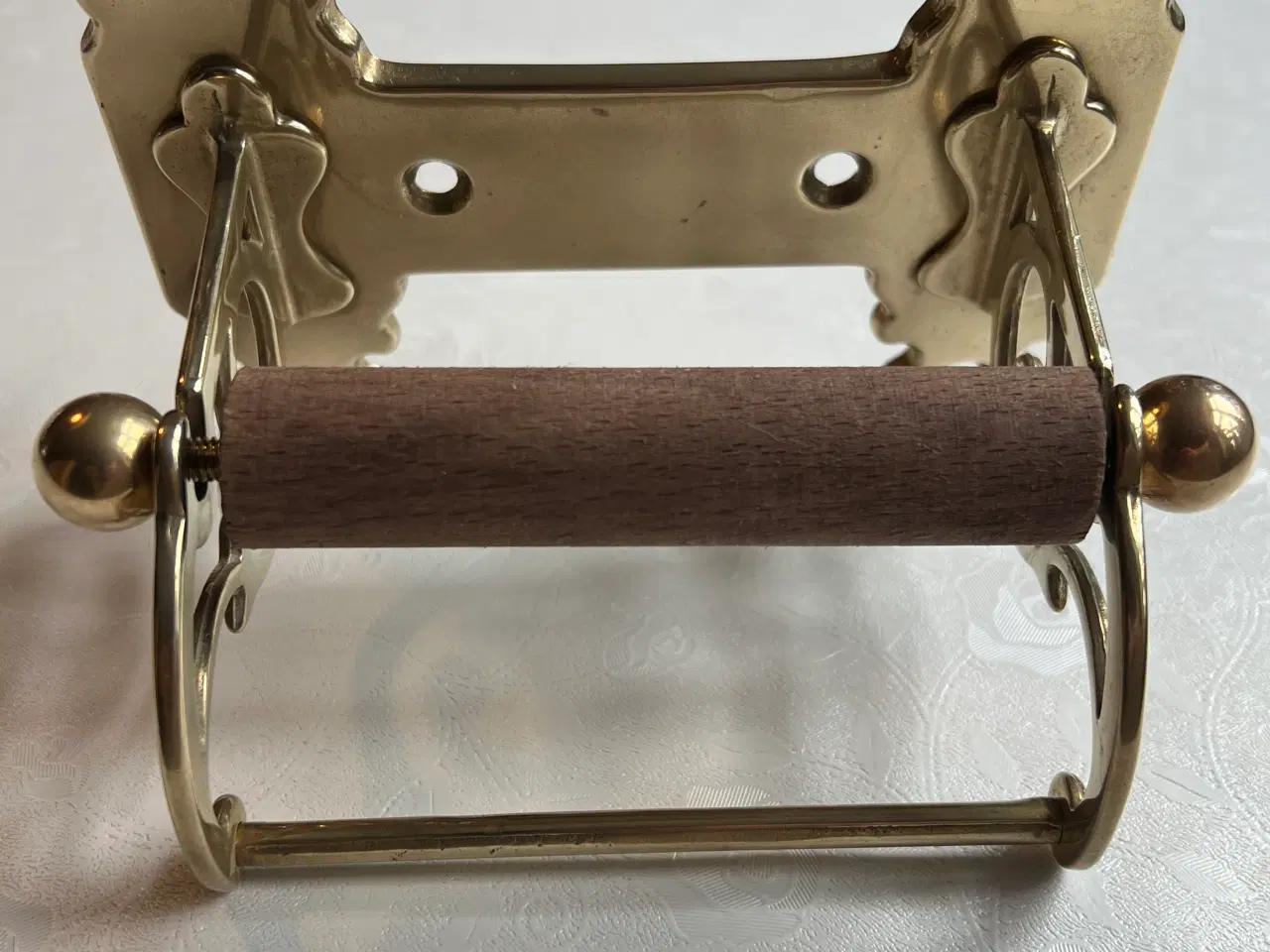 Billede 1 - Smuk retro messing toiletrulle holder 
