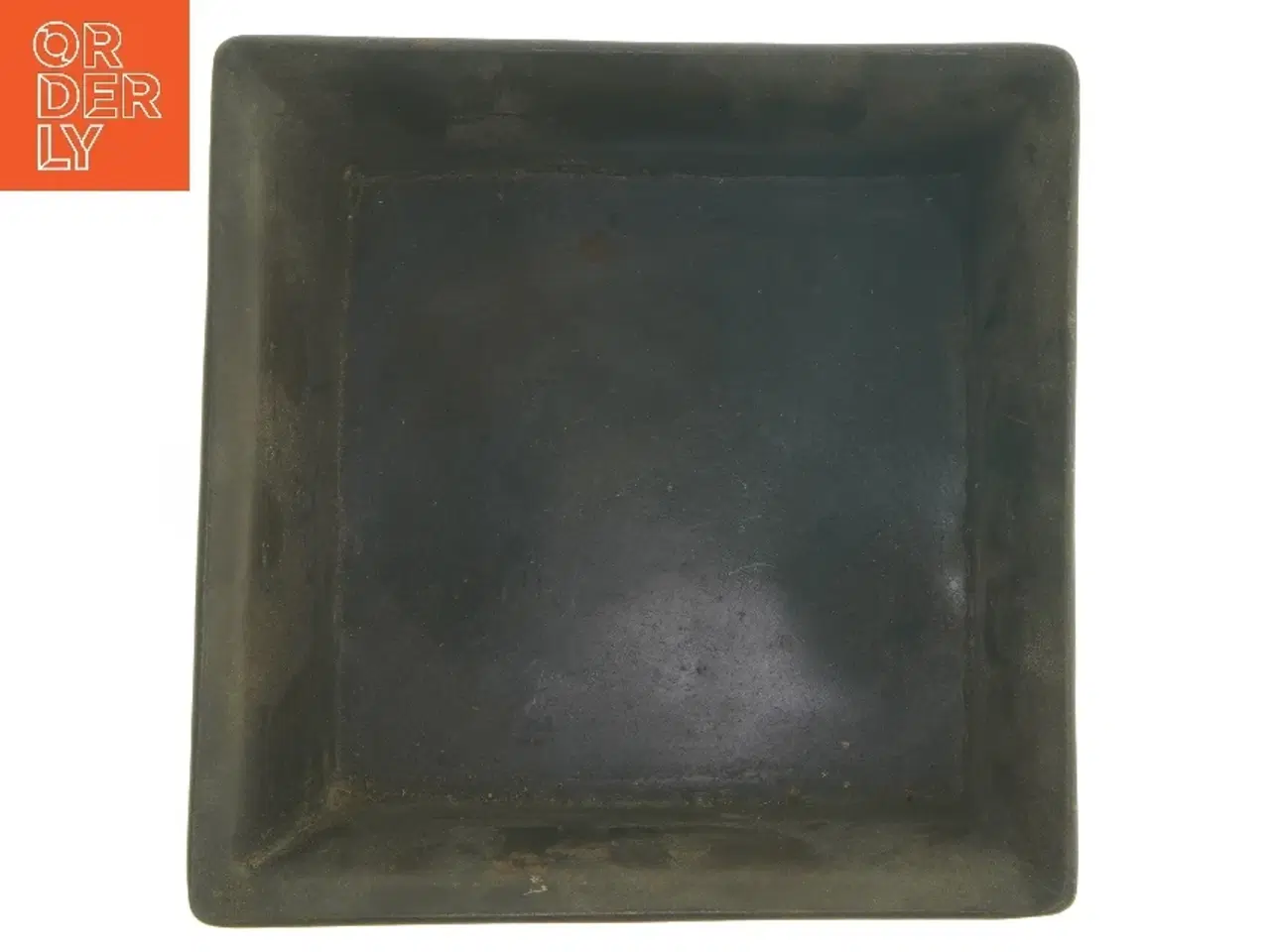 Billede 2 - Kvadratisk metalblomsterpotte med ben fra Ilva (str. 22,5x22,5x10 cm)