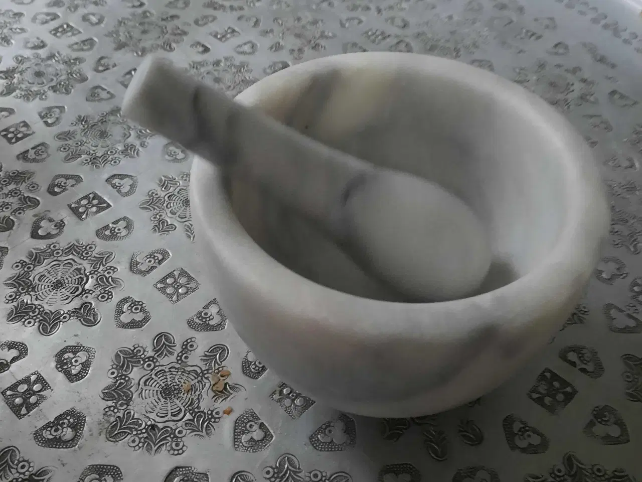 Billede 1 - Smuk marmor morter ned støder