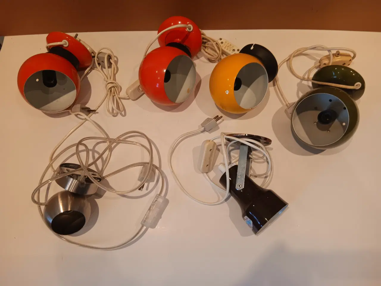 Billede 2 - 6 stk. retro lamper tre fra ES Horn fra 70'erne