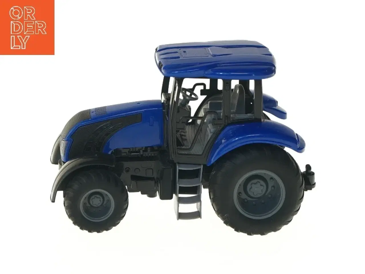 Billede 1 - Lille blå modeltraktor med detaljer (str. 22 cm)