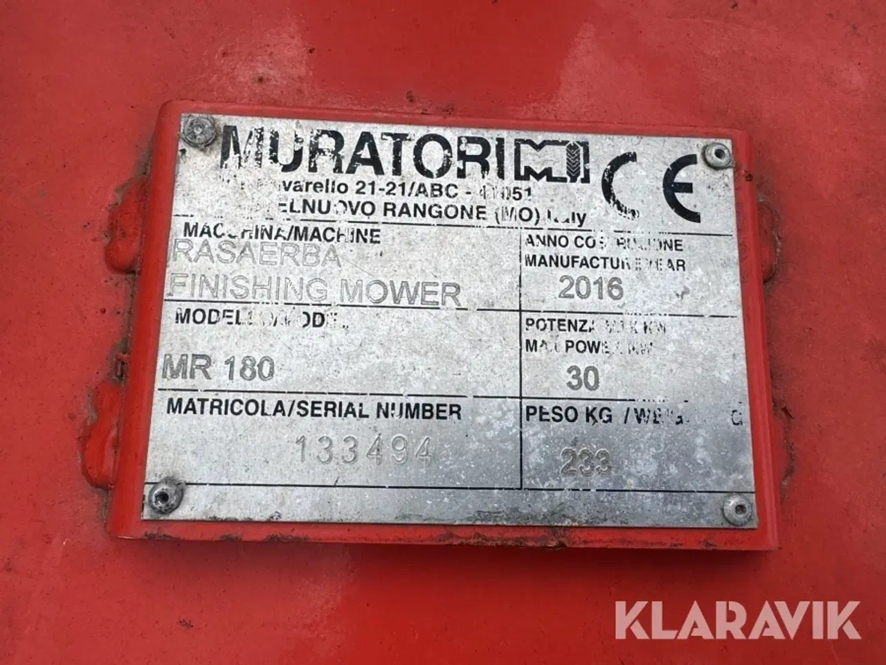 Billede 5 - Rotorklipper Muratori MR 180