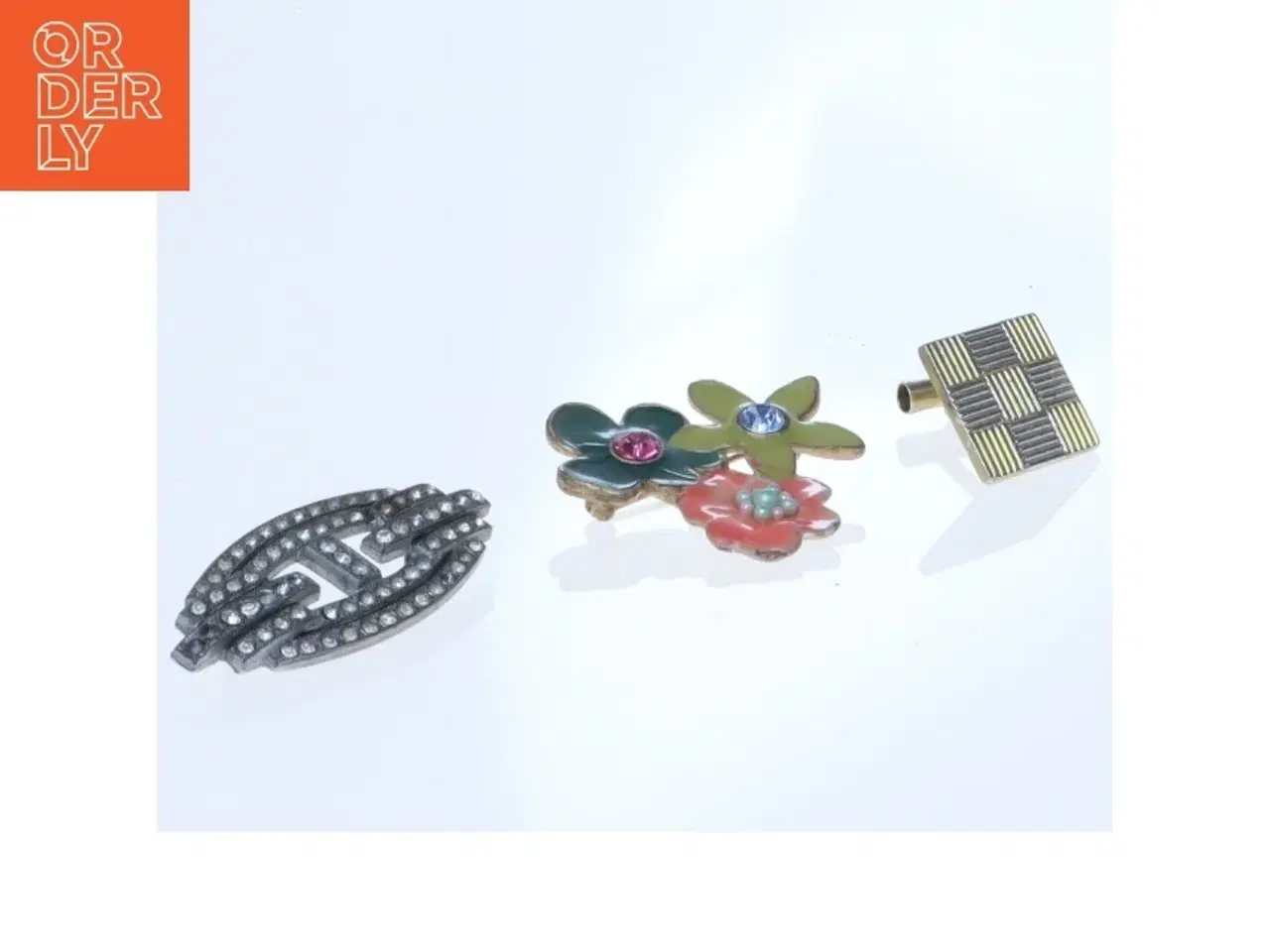 Billede 1 - Vintage brocher og manchetknap (str. 2 cm til 4 komma 5 cm)