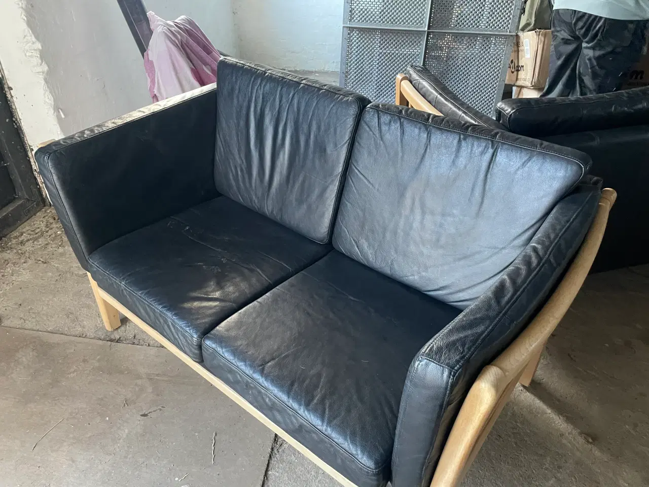 Billede 3 - Flot sofagrubbe med 3+2 i ægte læder