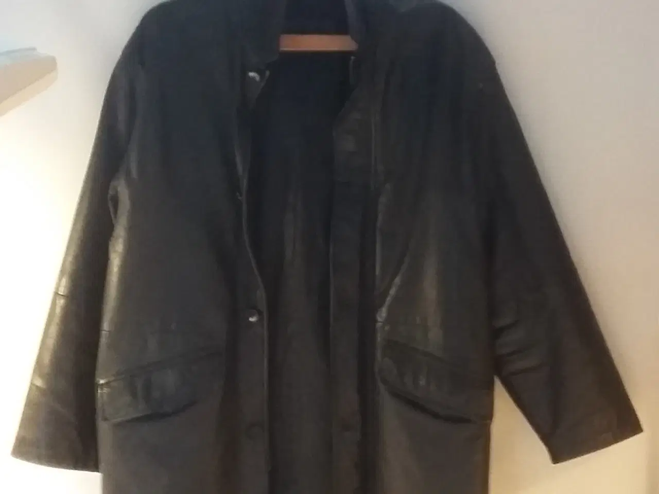 Billede 1 - JACK ASHORE LÆDER JAKKE/FRAKKE