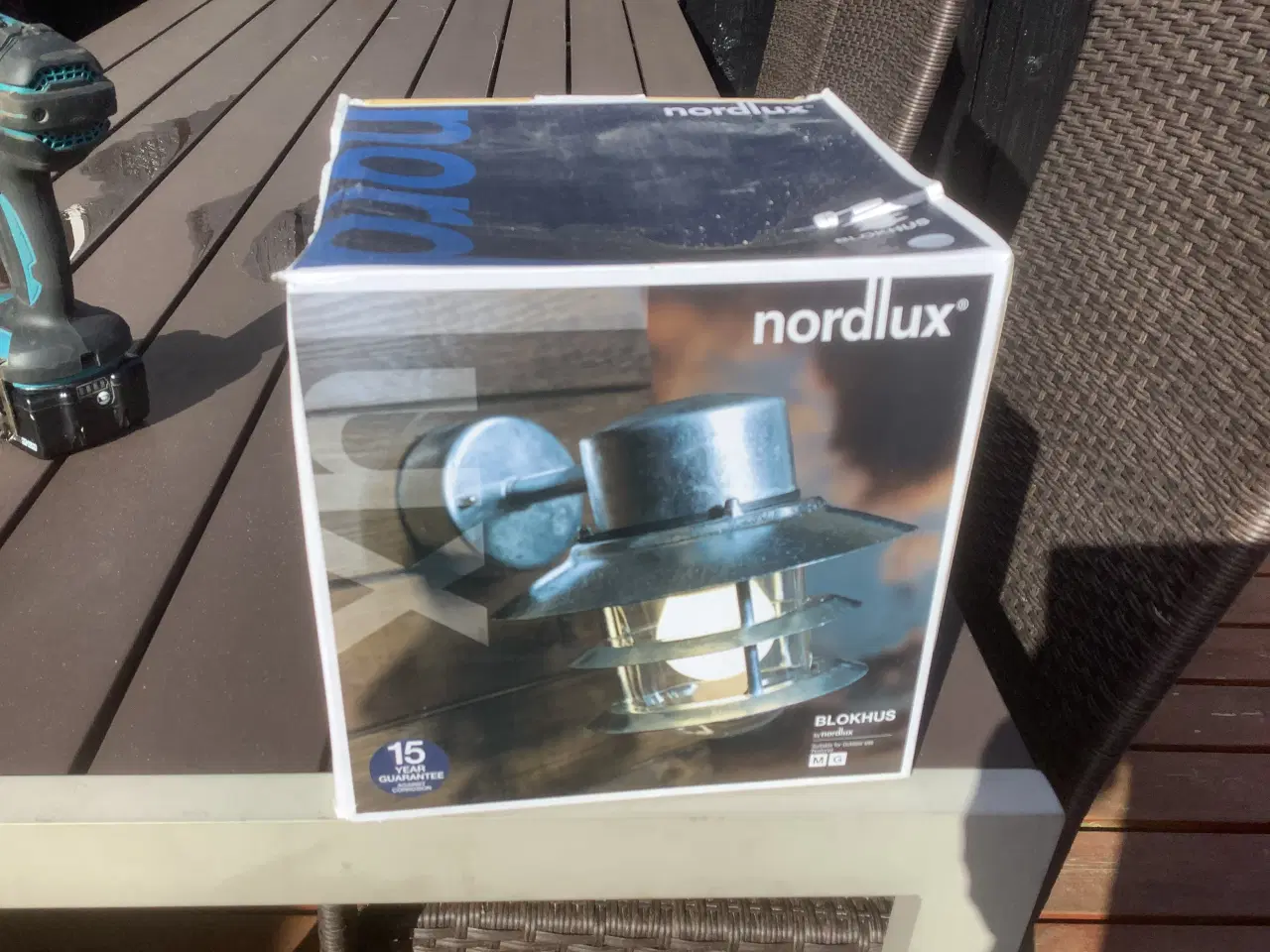 Billede 1 - 3 stk Nordlux udendørs lamper i galvaniseret stål 